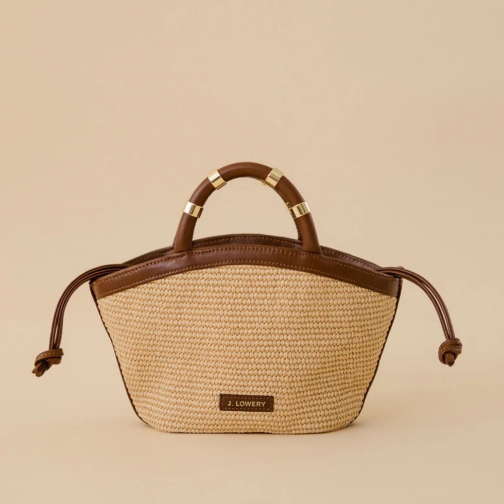 J. Lowery Raffia Mini Tote